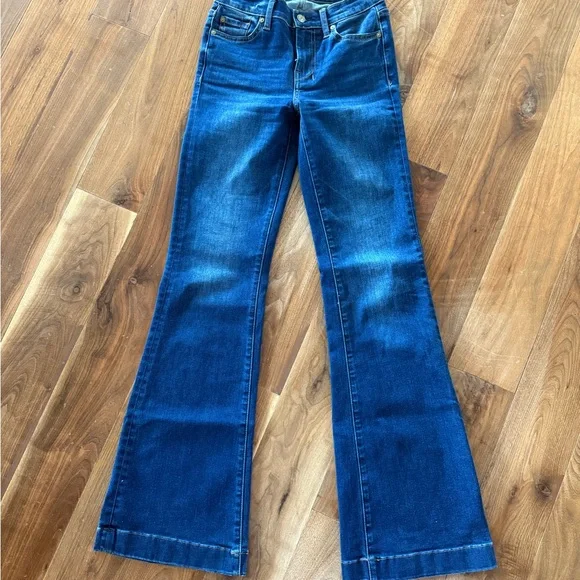 7 for All Mankind Dojo Trouser Stretch Jean Sz 24x32 - Picture 6 of 10